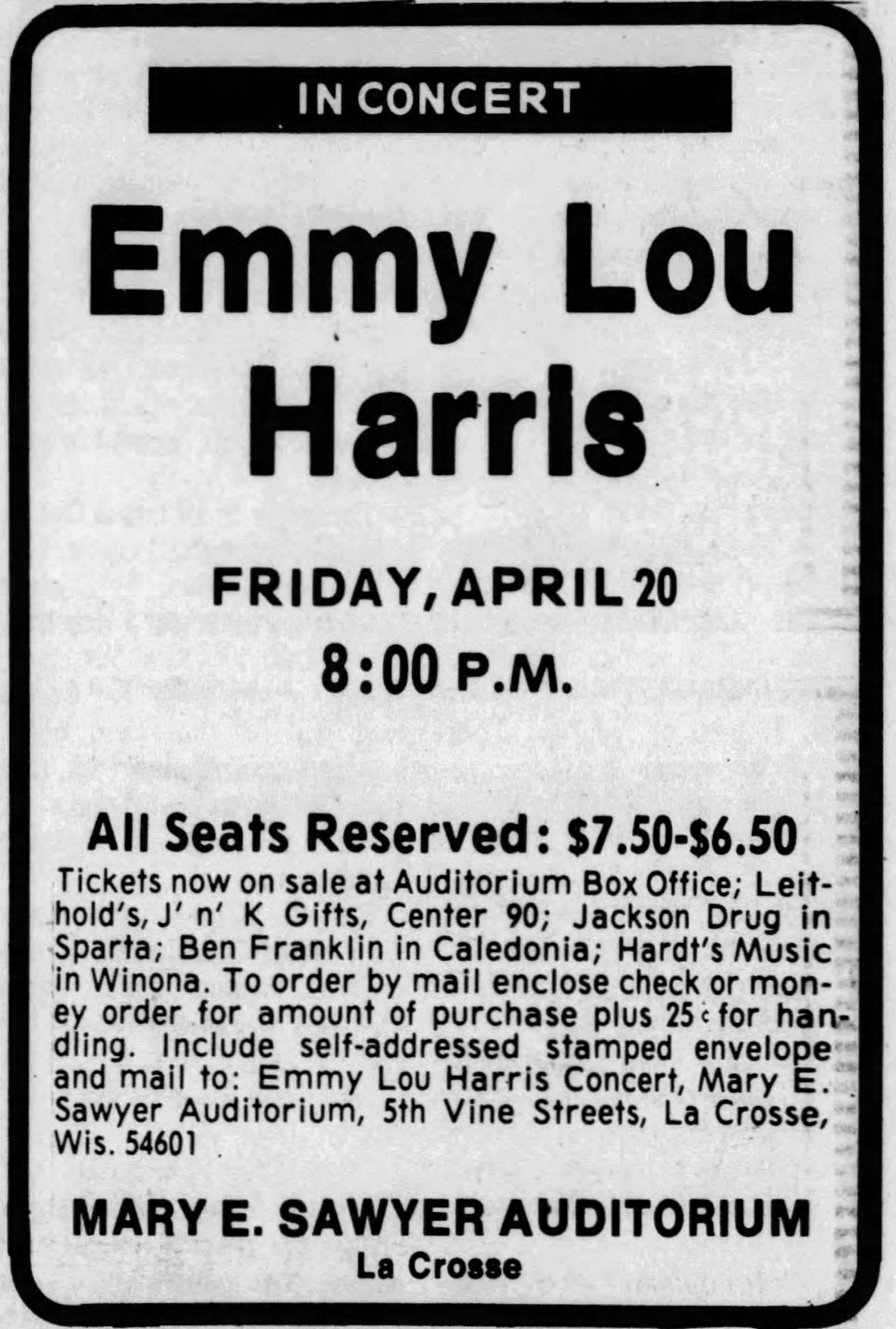 1979: Emmy Lou Harris